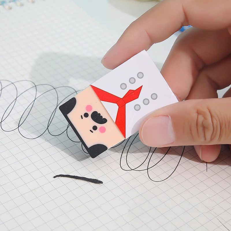 1Pc Creative Baldness Old Man Eraser Pencil Eraser Student Stationery School Office Supplies for Kids and Students