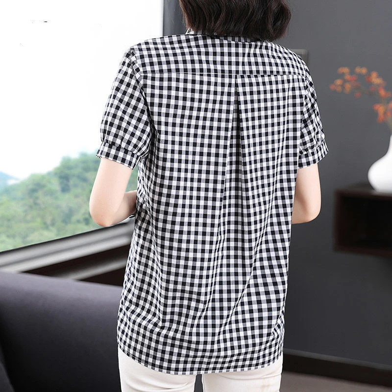 Spring Summer Fashion Polo Women\'s Clothing Short Sleeved Button Cardigan Blouses Casual Versatile Female Clothes Women\'s Shirt