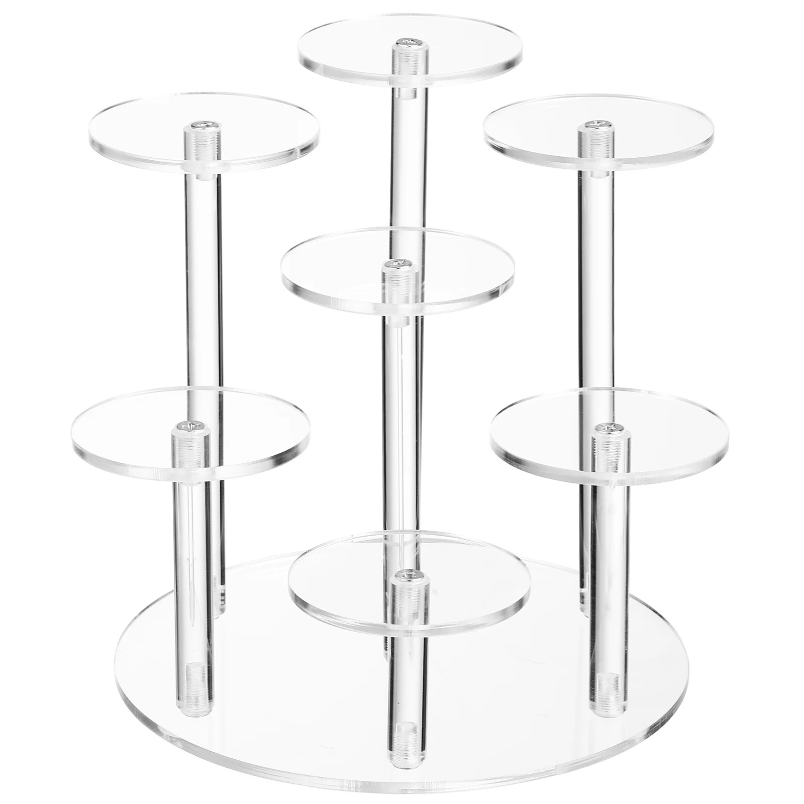 Clear Acrylic Display Stand Multi Tier Round Riser For Home Shop Decoration Stable Shelf Organizer Displaying Stand