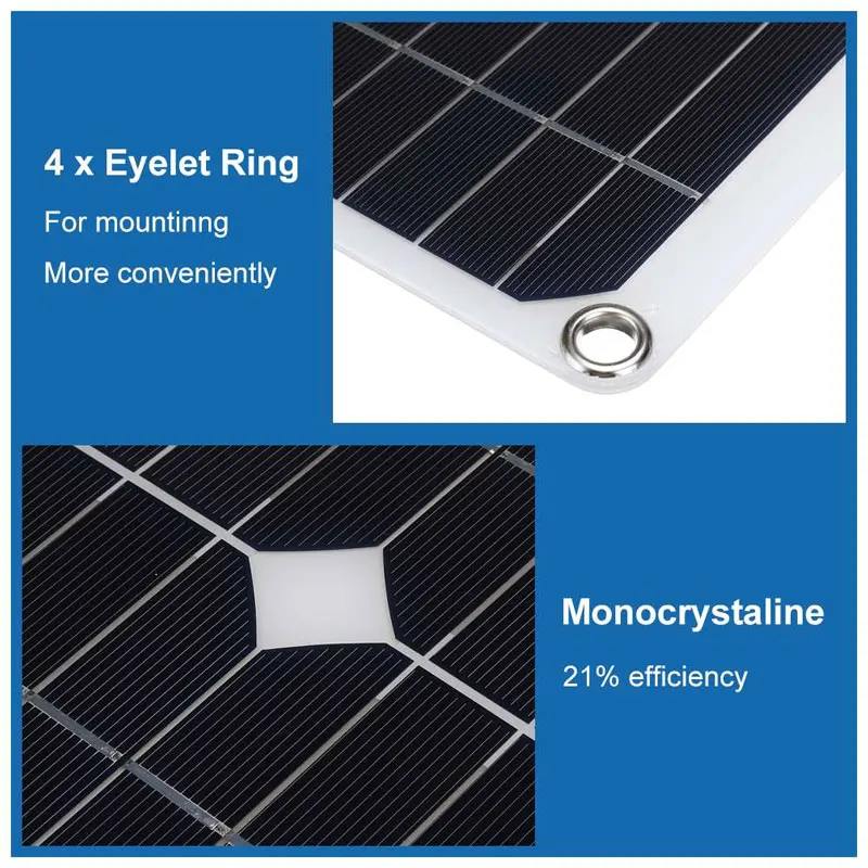 18V Flexible Solar Panel With 800W Capacity Waterproof Monocrystalline Silicon Solar Panel Home And Outdoor Camping Polar Cells