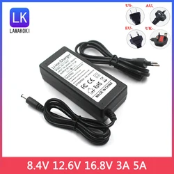 Charger 8.4V 3A 8.4V 5A 12.6V 3A 12.6V 5A 16.8V 3A 16.8V 5A DC Plug 5.5*2.1mm Eu Plug Us Plug Uk Plug Au Plug