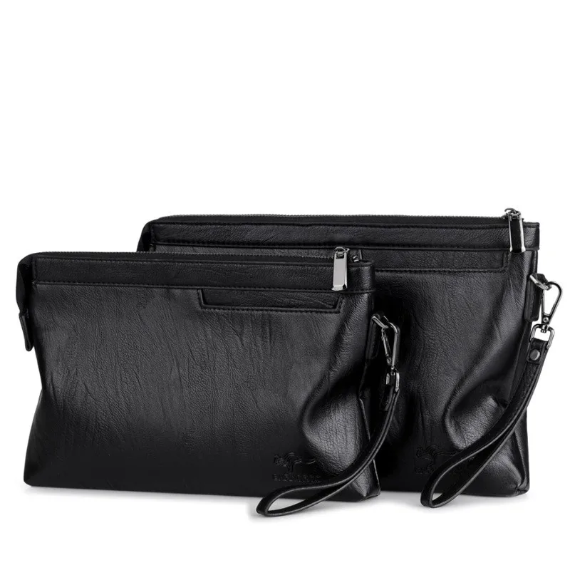 Obrázek 7: Pánské PU kůže rýt brašna móda karta držák s telefon pouch hand/wrist řemen kolem styl pánský měšec