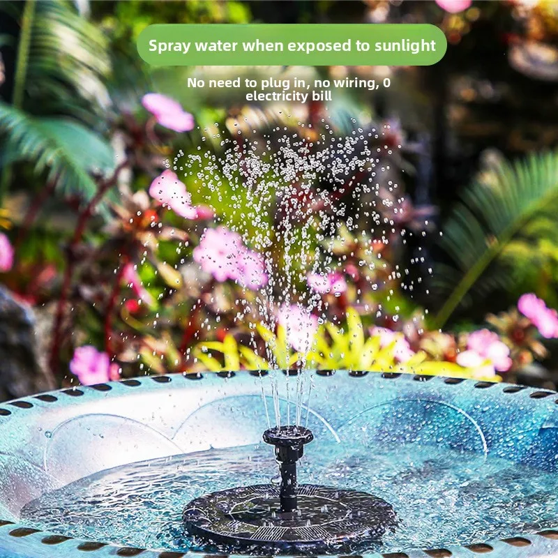 

Solar Fountain Pump - Floating Outdoor Garden Pond Decor, Bird Bath Water Feature for Yard Landscape