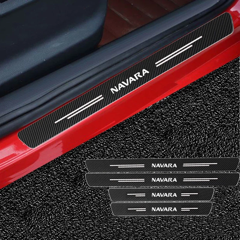 

Carbon Fiber Car Sticker Car Door Trunk Protective Strip Decal For Nissan Pickup Navara D22 D40 D23 Frontier Titan 1997-2019