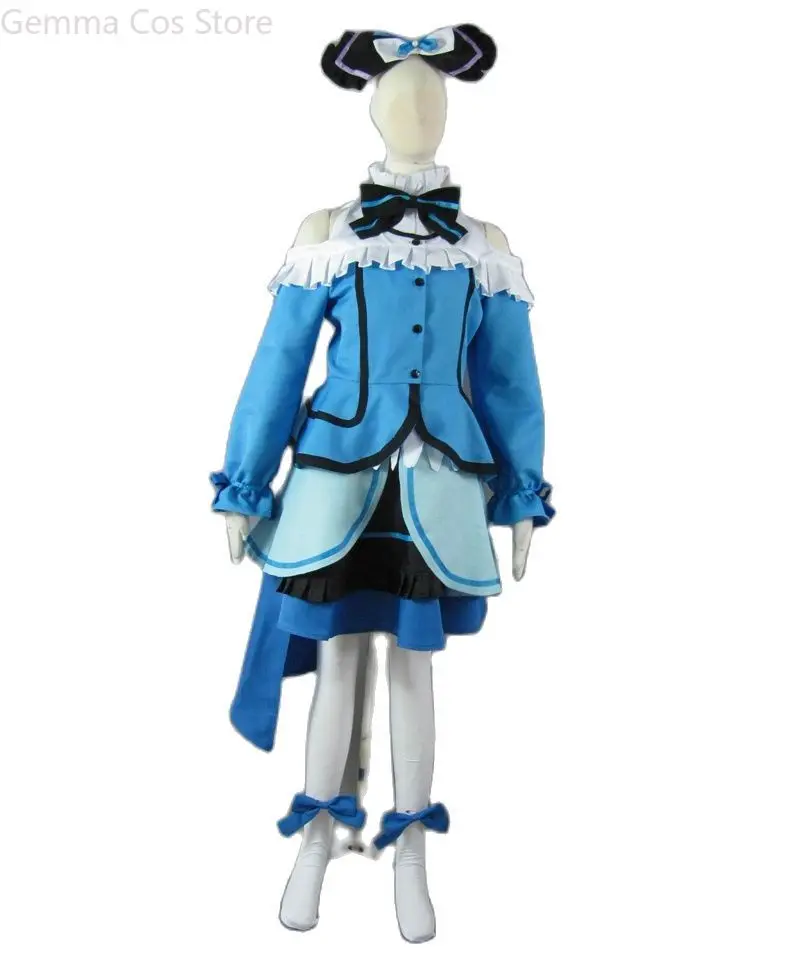 

Unisex Anime Cos Eli Ayase Ellie Blue Lolita Cosplay Costume Sets Custom Size