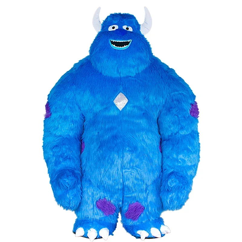 SAYGO Inflatable Blue Monster Costumes Mascot Adult Halloween Cosplay Blow Up Role Play Disfraz Fancy Party Dres for Adult Kid