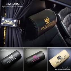 Cayears-オートバイのヘッドレストのセット,革とVネックのアプリケーションを備えたクッション,車のシート用,最高品質の電子刺繍