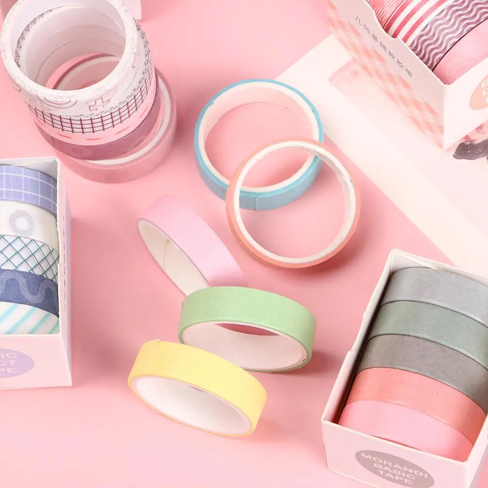 5 Rolls Cute Cartoon Adhesive Masking Tape Decorative Stationery Washi Tape Set Hand Account Stickers