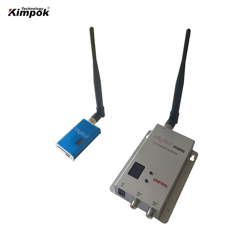 1.5Ghz 5W mini FPV VTX 1.5G Transmisor y receptor de vídeo inalámbrico para drones