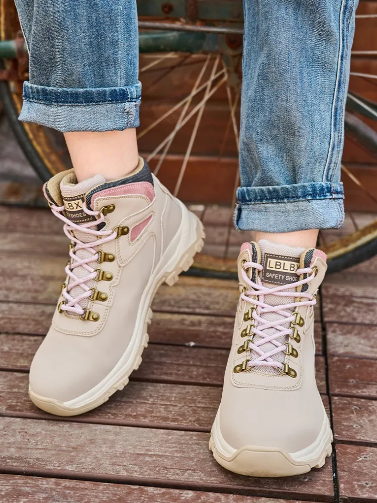 Chaussures de sécurité à bout en acier pour femmes, bottes de travail industrielles antidérapantes, Anti-perforation, Anti-écrasement, légères, nouvelles chaussures de sécurité de travail CE