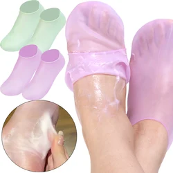 1Pairs Silicone Moisturizing Spa Gel Heel Socks Foot Care Socks Cracked Dead Skin Remove Protector Pain Relief Pedicure Tools