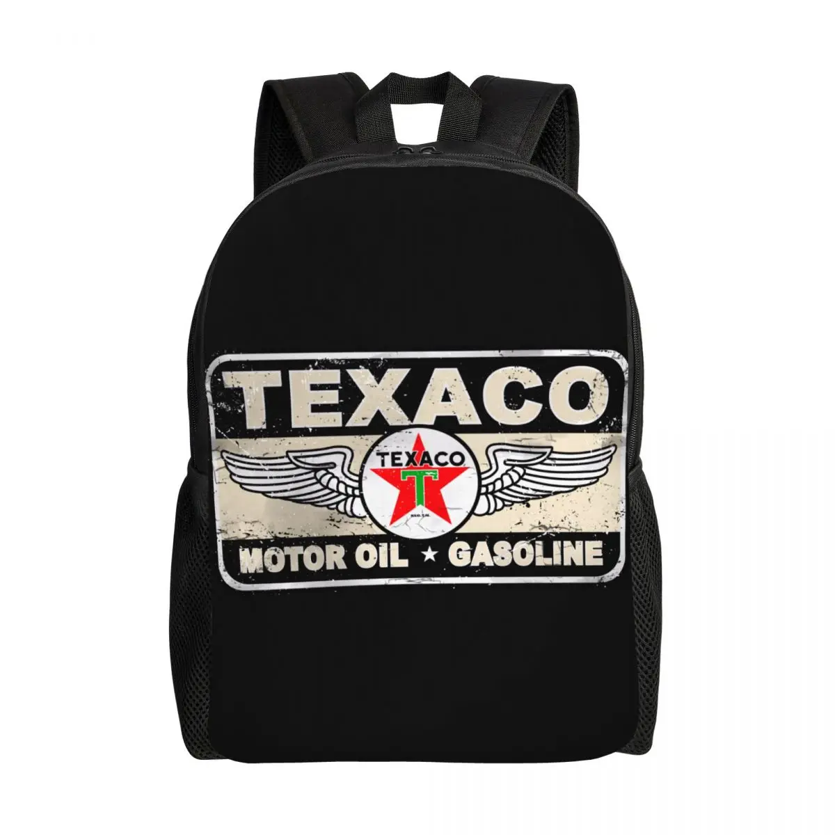 

Customized 3D Printing Vintage Texaco Sign Backpack Boys Girls College School Travel Bags Men Women Bookbag Fits 15 Inch Laptop