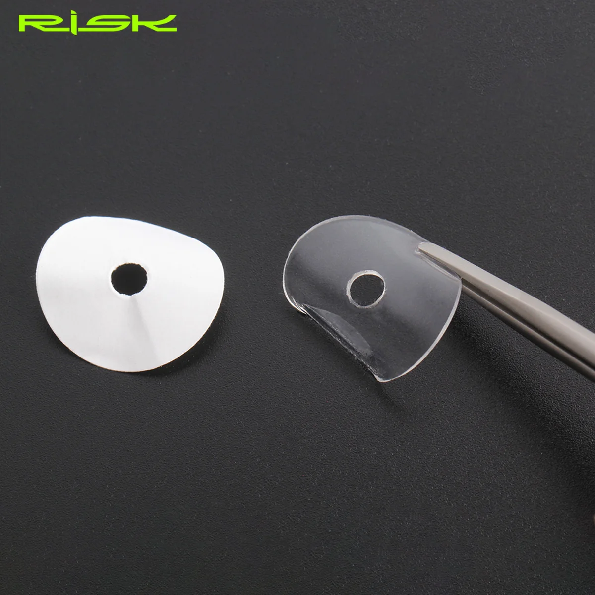 Bicycle Valve Sticker, Mountain Road Bike Presta Valve Stickers, Carbon Rim Protection, Transparent Glue Pad, 20mm, 10pcs