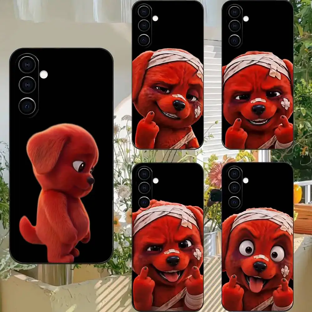 Internet Famous Red Dog Protection Cover TPU Printed Phone Case For Samsung Galaxy A73/A72/A71/A53/A52/A51/A22/A91/A80
