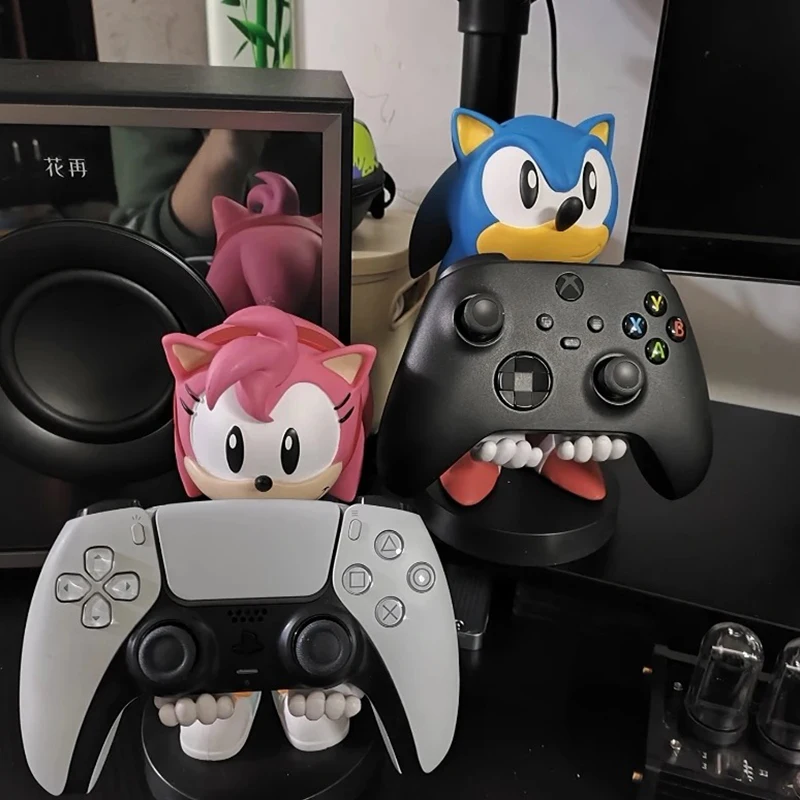 Sonic The Hedgehog Amy Rose Game Controller Bracket Game Figure Phone PS5 Switch Bracket Model Toys Boy Girls Gift