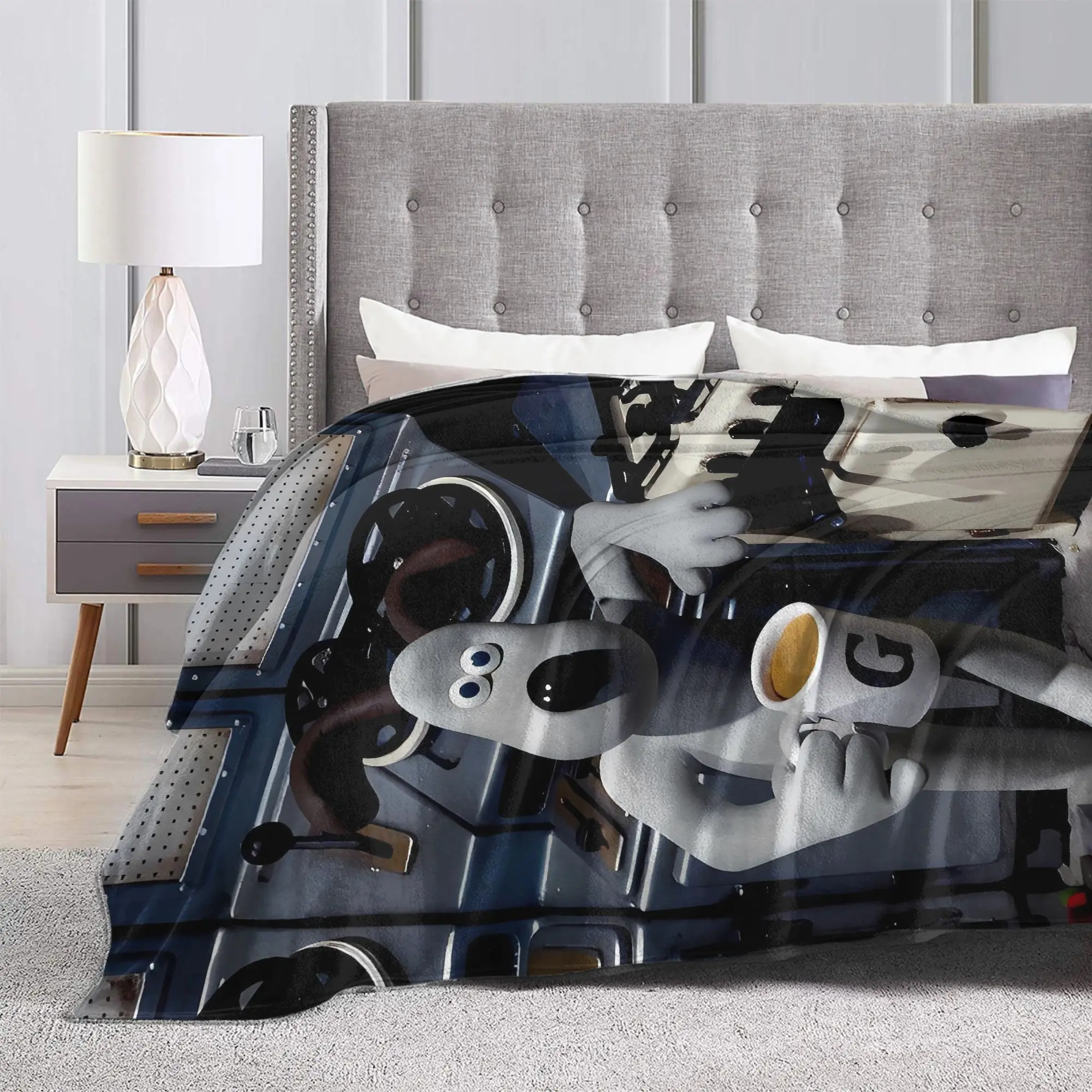 B-Wallaces B-Gromits 담요 어린이를위한 슈퍼 소프트 패션 플러시 담요 홈 장식 플란넬 침대보 침대 커버