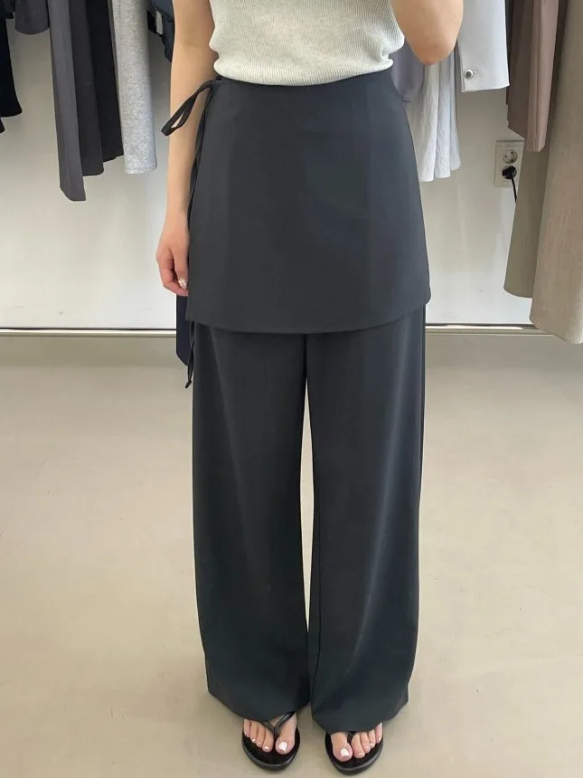 

2025 New High Waist Loose Wide Leg Pants Casual Suit Pants Belted Two Piece Set High Waist Wide Leg Trousers Loose Fit Casual...