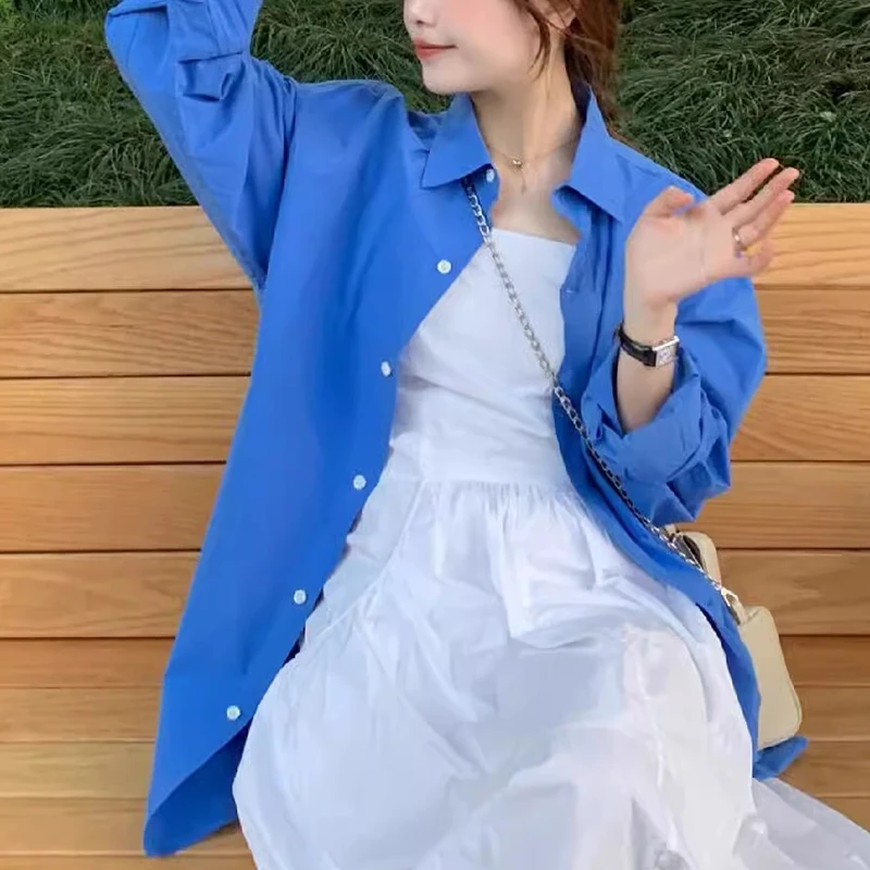 

Women's Long-Sleeved Shirt Summer Soft And Comfortable Long-Sleeved Sun-Protective Shirt Casual Solid-Color Sun-Protective Top