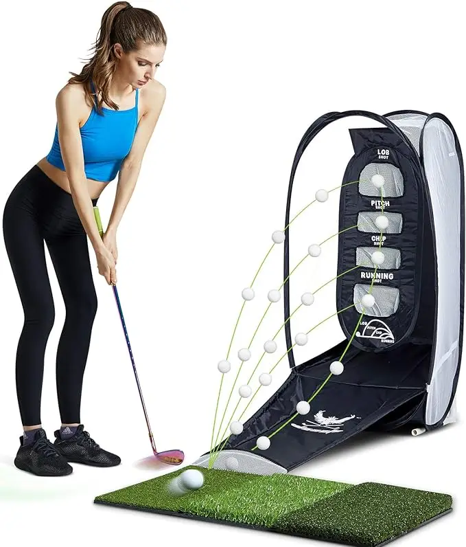 

Golf Practice Cage Golf Chipping Net Hitting Cage Practice Aid for Indoor and Outdoor 2025