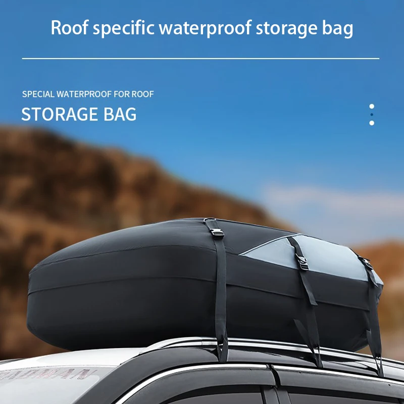 Car Roof Bag Top Cargo Carrier Bag Waterproof Camping Loop Bag For All Cars Sunroof Loopback