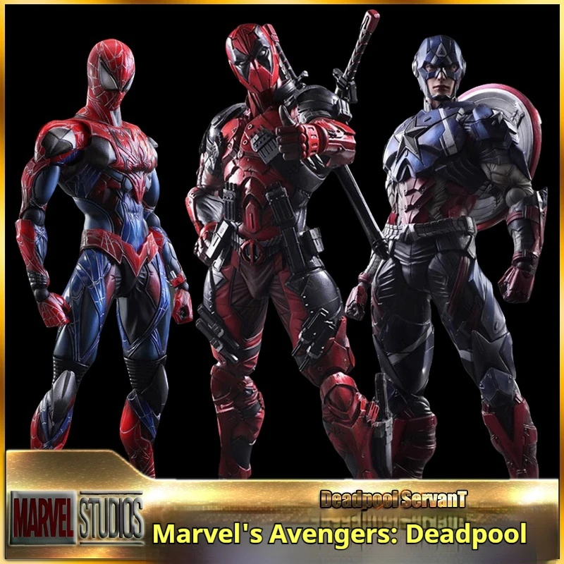 Marvel Avengers Deadpool Captain America Spider-Man Iron Man GK Action Figure Collectible Toy Model Statue Display Piece