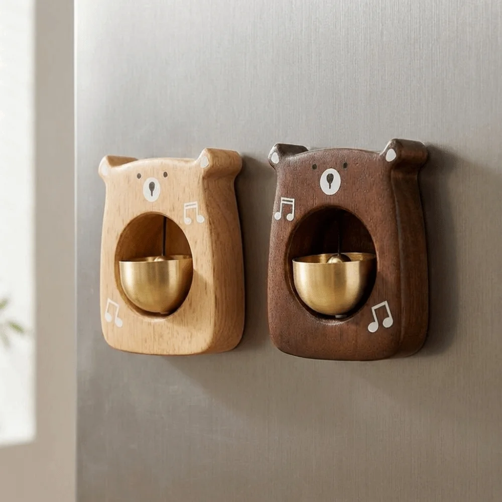 Magnetic Entrance Doorbell Cute Bear Detachable Entry Reminder Bell Delightful Sound Blessings Animal Shaped Windbell