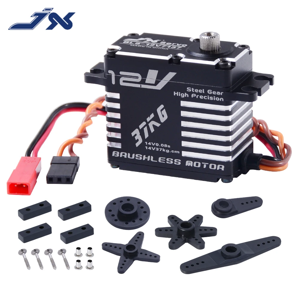 Jx BLS-12V7137 37kg hochpräzises stahl getriebe voll cnc digital bürstenloses servo für rc auto crawler boot roboter