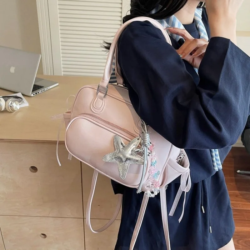 

Best Superstar Show Stopper Tote Bag For Women Fashionable Trendy With Letter Logo Solid Color