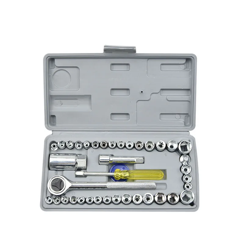 

Multifunctional Repair Tool Kit 40-piece Set Car Motorcycle Combination Tool Socket Ratchet Wrench Set