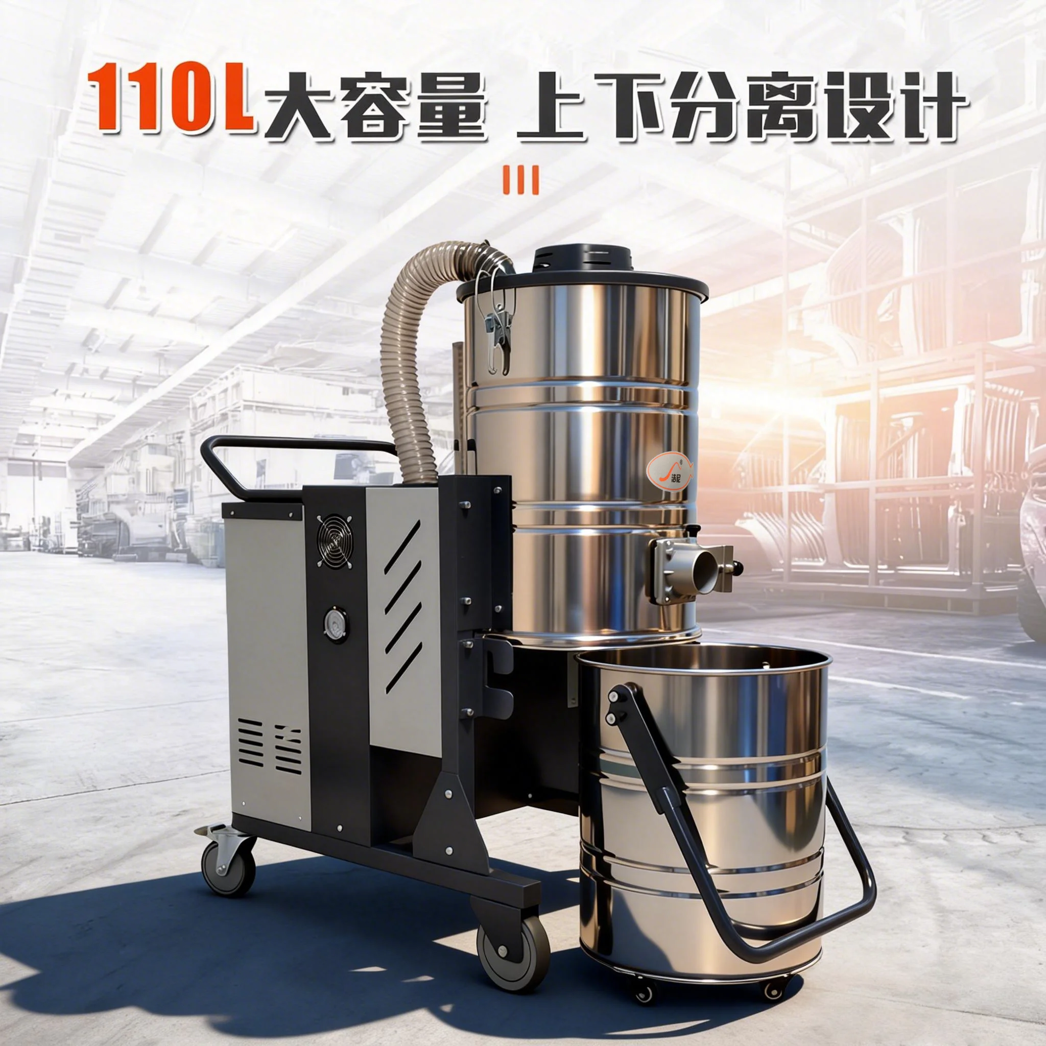 Large industrial vacuum cleaner factory workshop with pulse power high power explosion-proof iron filings cinder dust