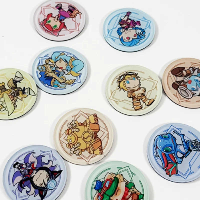 Kaartspel Riftbound Indicator Coin Ahri Teemo Master Yi Cartoon Acryl Trading Card Game Coin Home Party Bordspel Speelgoedcadeau