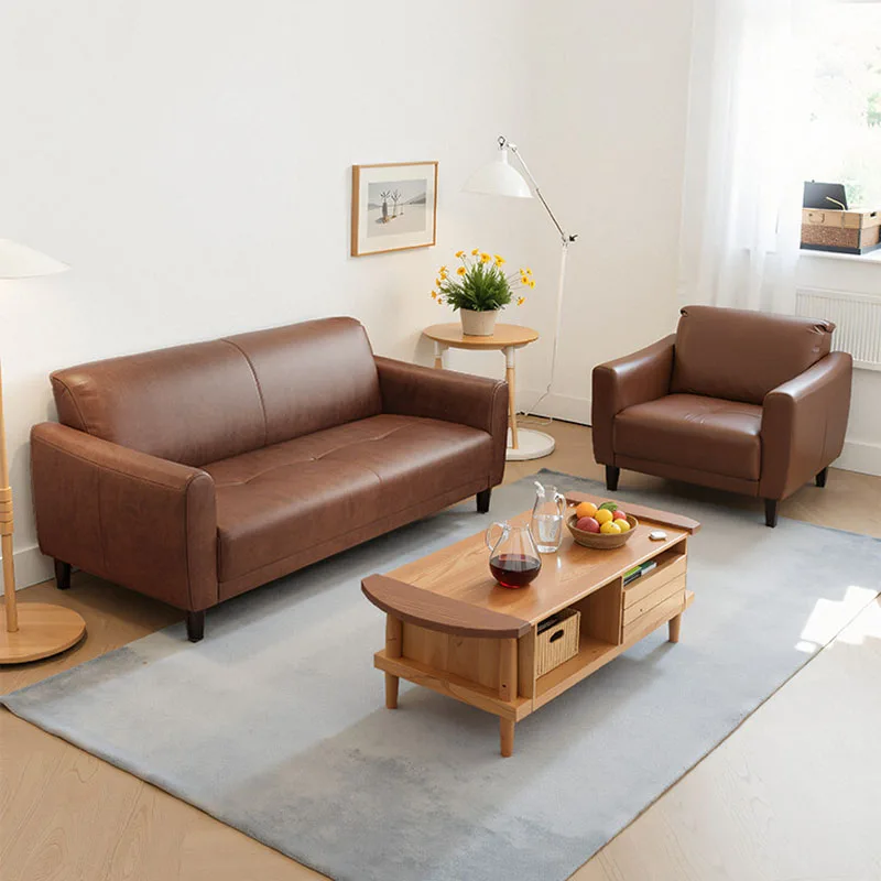 Modern Minimalist Living Room Sofas Nordic Luxury Leather Relaxing Lazy Outdoor Sofa Lounge Love Seat Divano Trendy Furniture