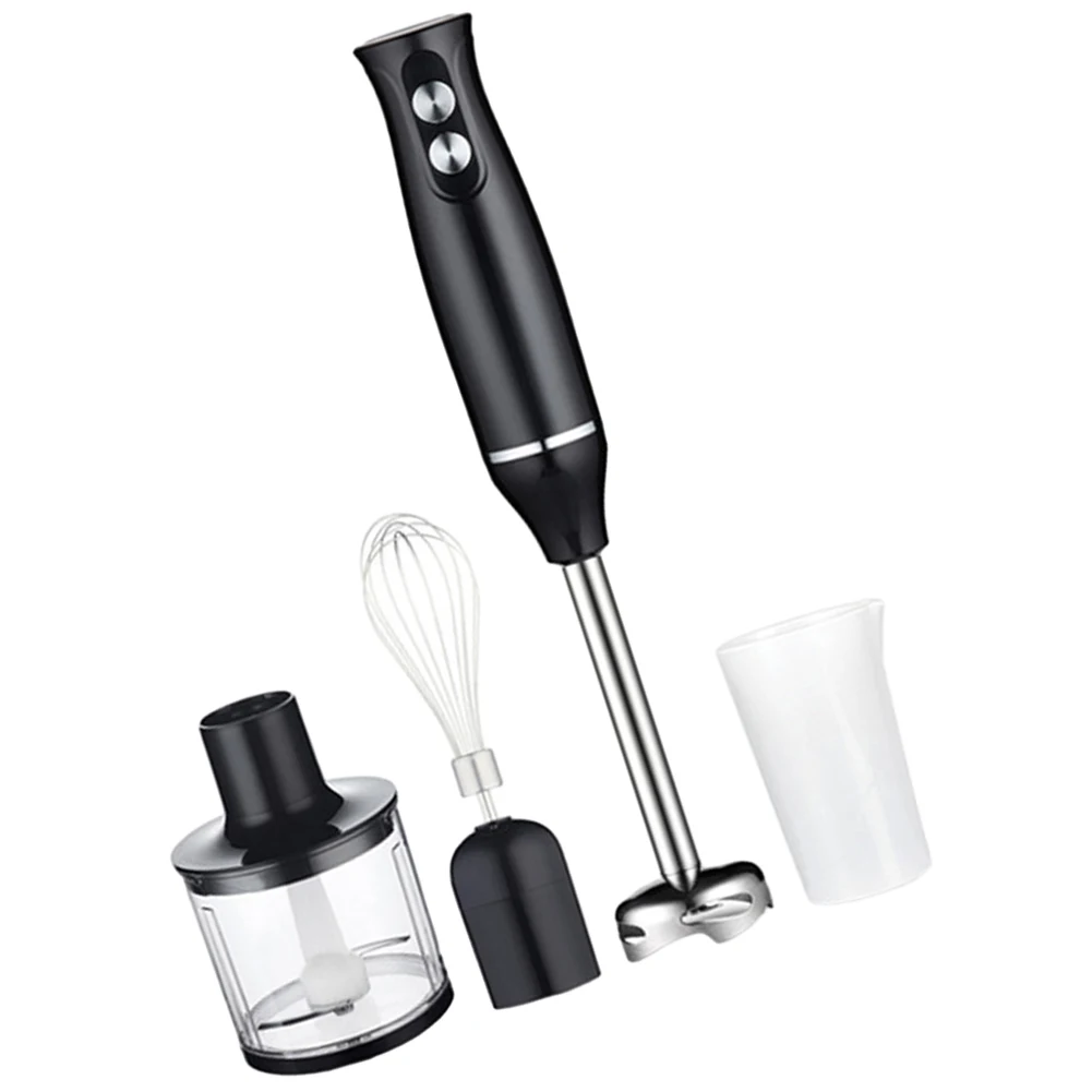 500W Handheld Immersion Blender 500ml Processor 4-In-1 Stainless Steel Blades Egg Whisk Whisk Juicer Electric Hand Blender Set