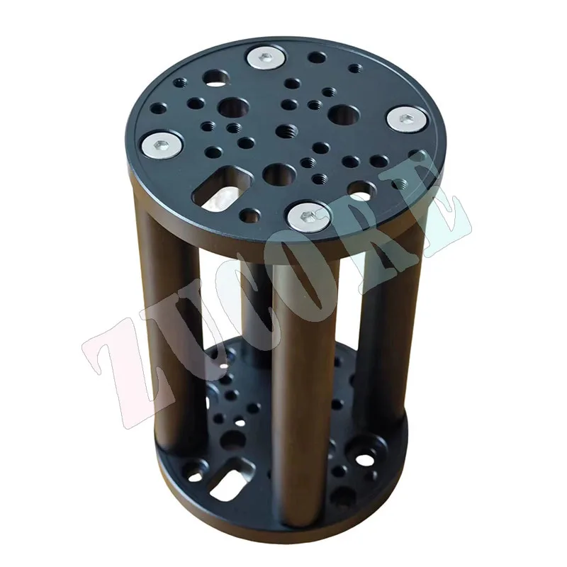 Telescopio astronómico montaje ecuatorial sección de elevación placa adaptadora sección ascendente columna de extensión TC40