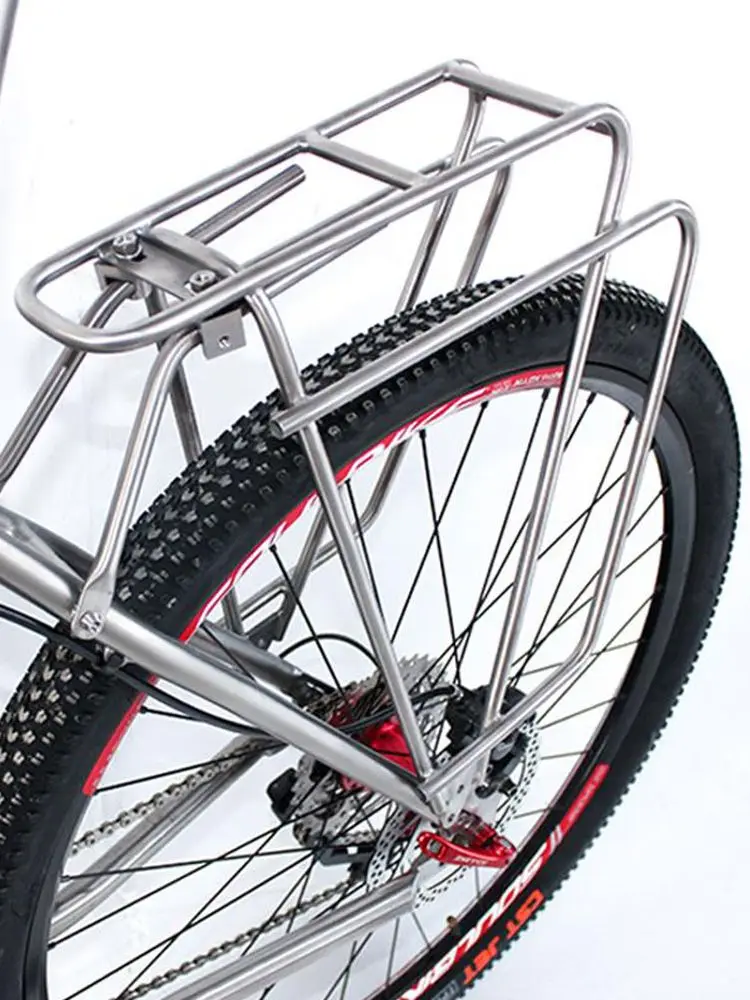 Titanium Bicycle Rear Rack, Luggage Shelf, Road Bike, MTB Parts Titanium Bike Frame Bicycles Accessories