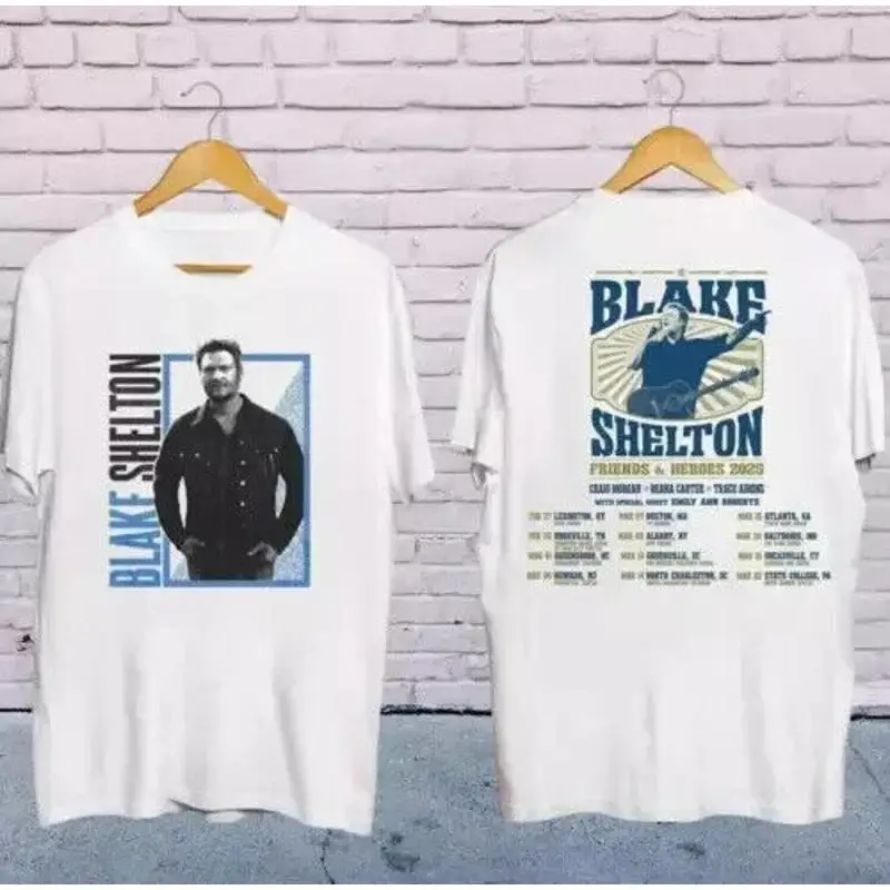 Рубашка Blake Shelton Friends and Heroes Tour 2025 года, Country Music Блейк Шелтон