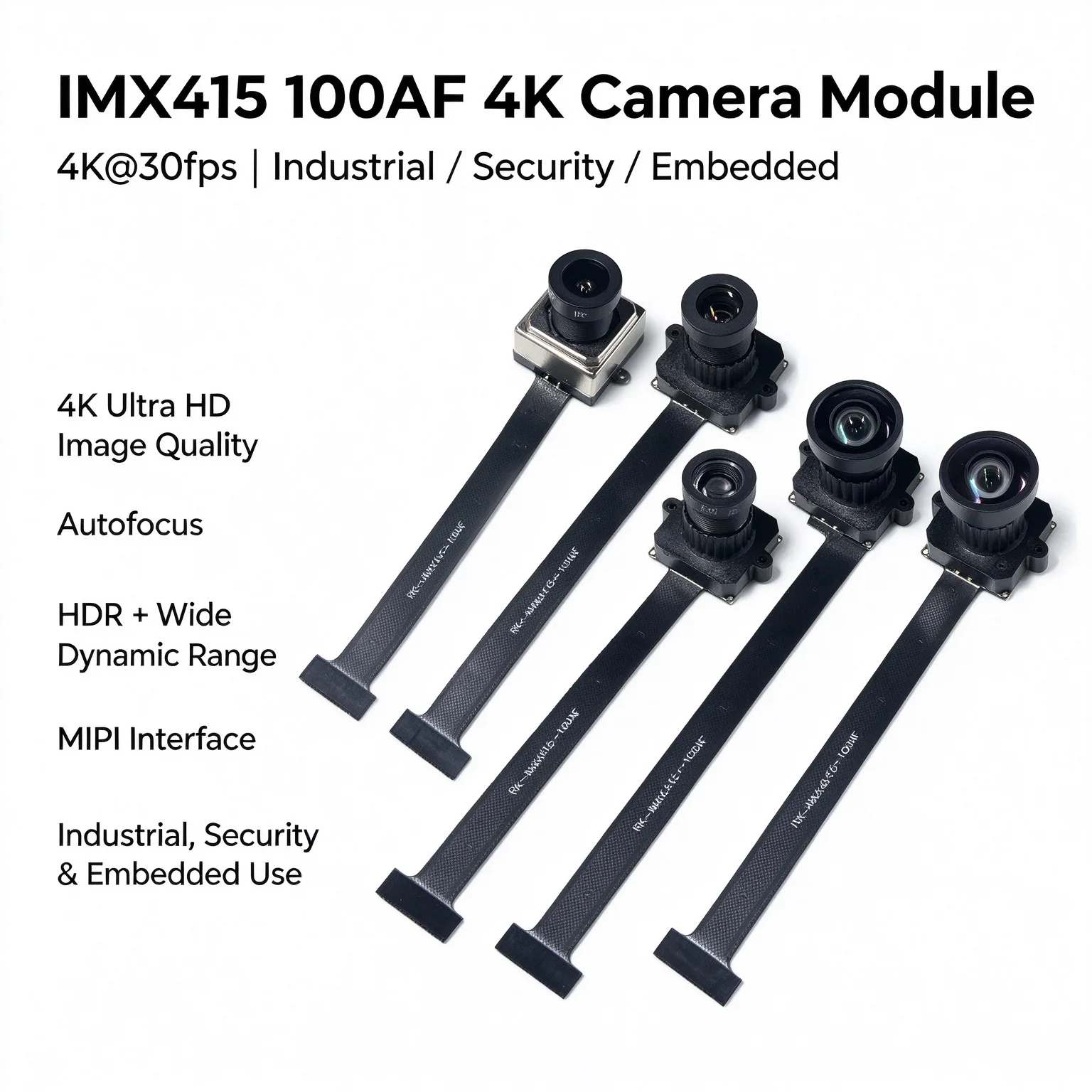 8MP 4K HD IMX415 MIPI 30Pin MIPI CSI-2 4 LaneCamera Module for Rockchip RK3568 Development Board