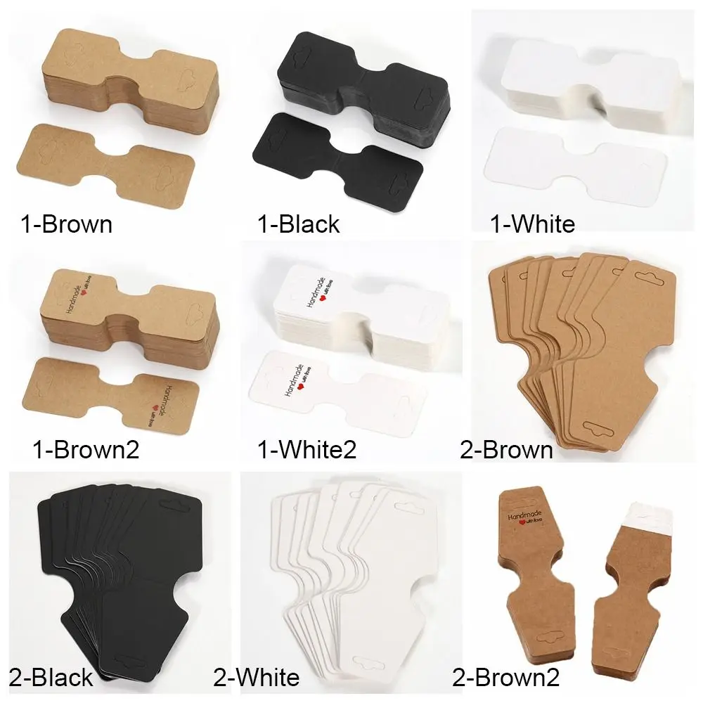 Jóias Embalagem Cartão Display Titular Papelão, Hanging Blank Tag, Colar Pulseiras DIY Headband Cabelo Corda Presente Embrulho, 50Pcs