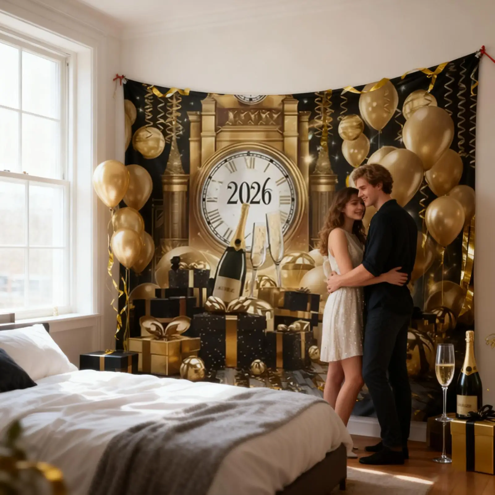 Happy New Year Decorations 7x5 Ft 2026 Holiday Wall Sign New Years Decorations For Indoor Outdoor Party Christmas Home Office