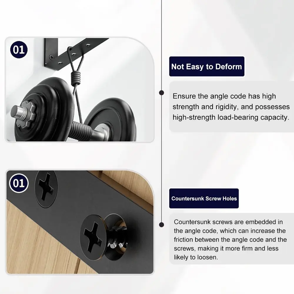 1Pcs New 90 Degree Angle Bracket L-shaped Holes Fixed Corner Stand Stainless Steel Mending Plate Furniture Hardware