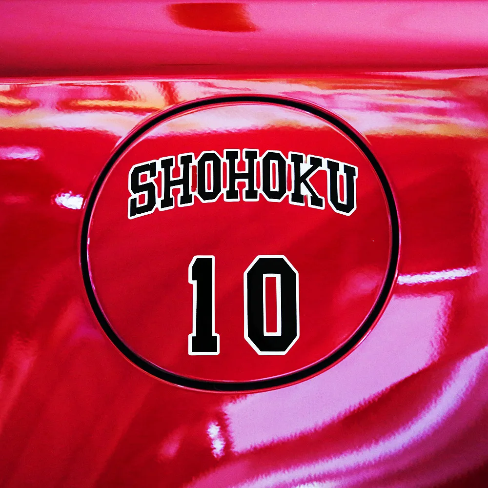 Car Stickers Slam Dunk Shohoku Team Number Sakuragi Hanamichi Kaede Rukawa For Fuel Tank Cap Bumper Trunk Motorcycle D25