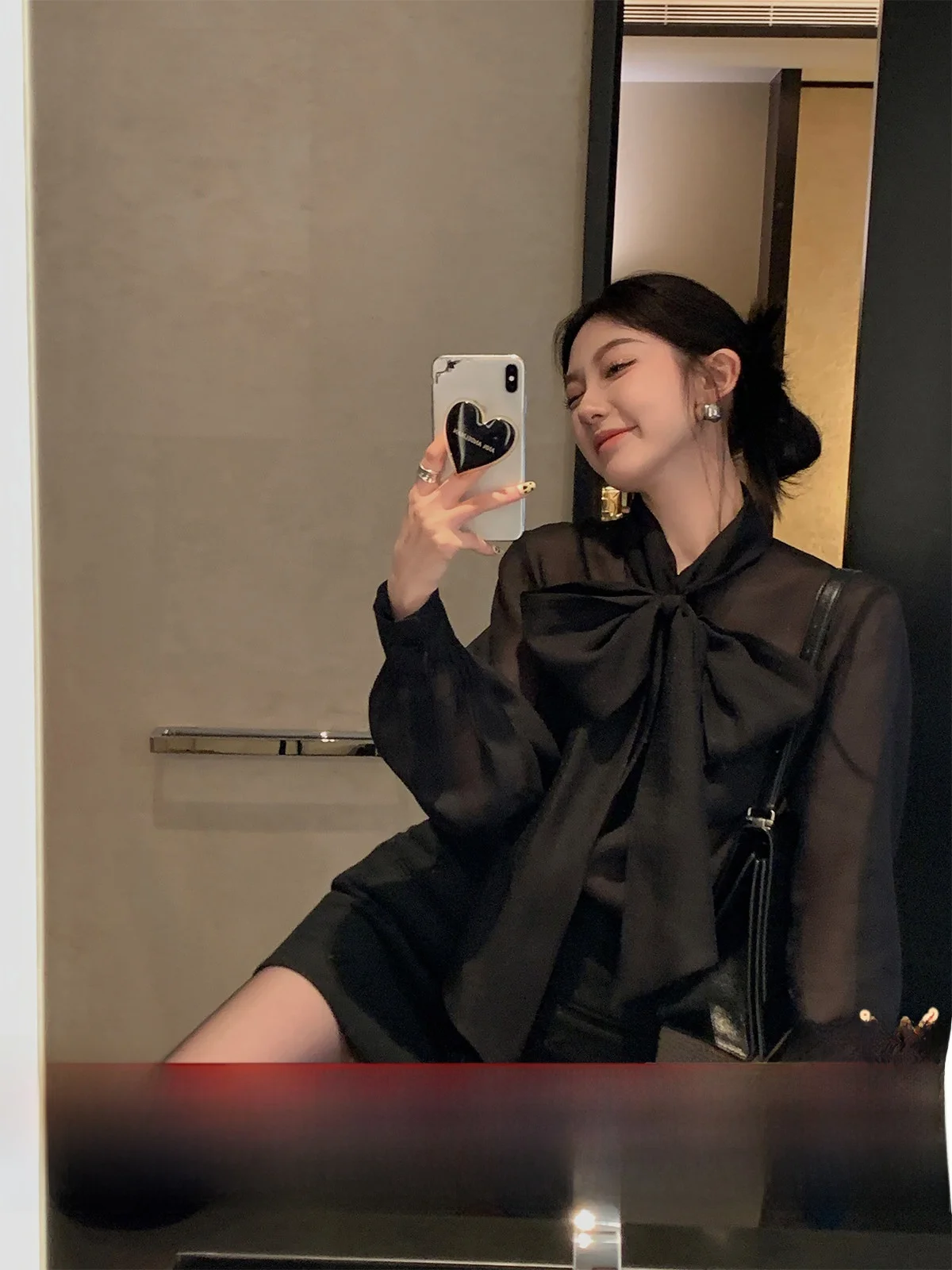 

Ele Long Sve женский irt с галстуком-бабочкой, летний дизайн Faion Sensation, ретро, свободный крой, удобный, дышащий