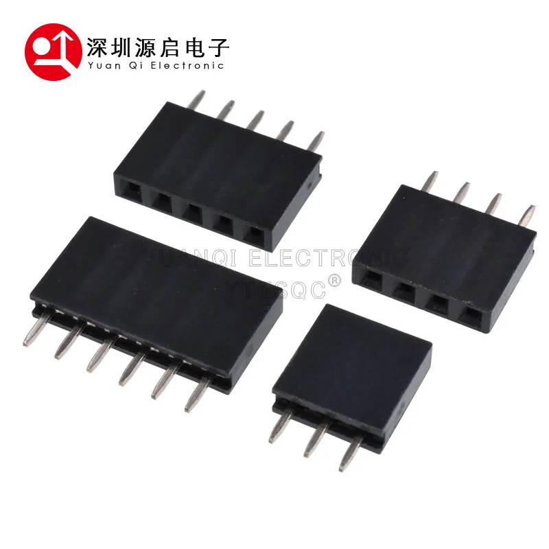 10PCS 2/3/4/5/6/7/8/9/10/12/14/15/16/18/20/24/40 PIN SINGLE Row Straight FEMALE PIN HEADER 2.54MM PITCH Strip Connector Socket