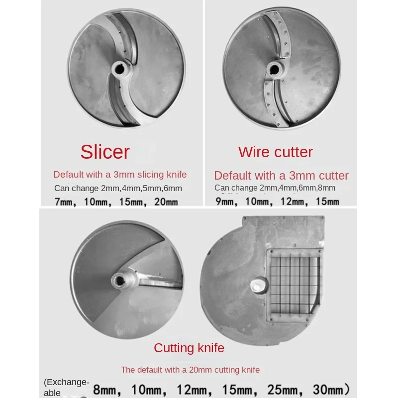 Máquina de corte comercial, cortadora de patatas, eléctrica, multifunción, para cortar en dados de rábano