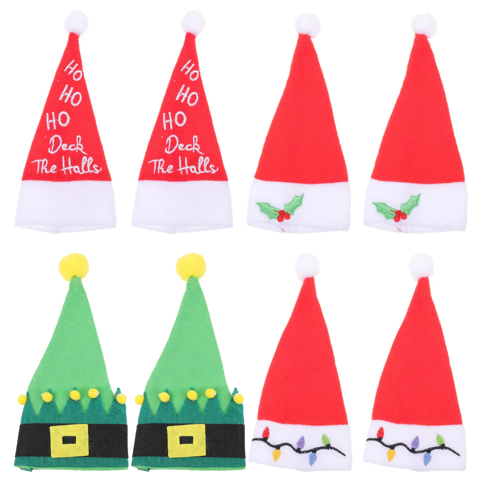 

8Pcs Xmas Themed Cutlery Covers Non-Woven Fork Storage Bags Decorative Dining Table Tableware Pocket Cutlery Holder