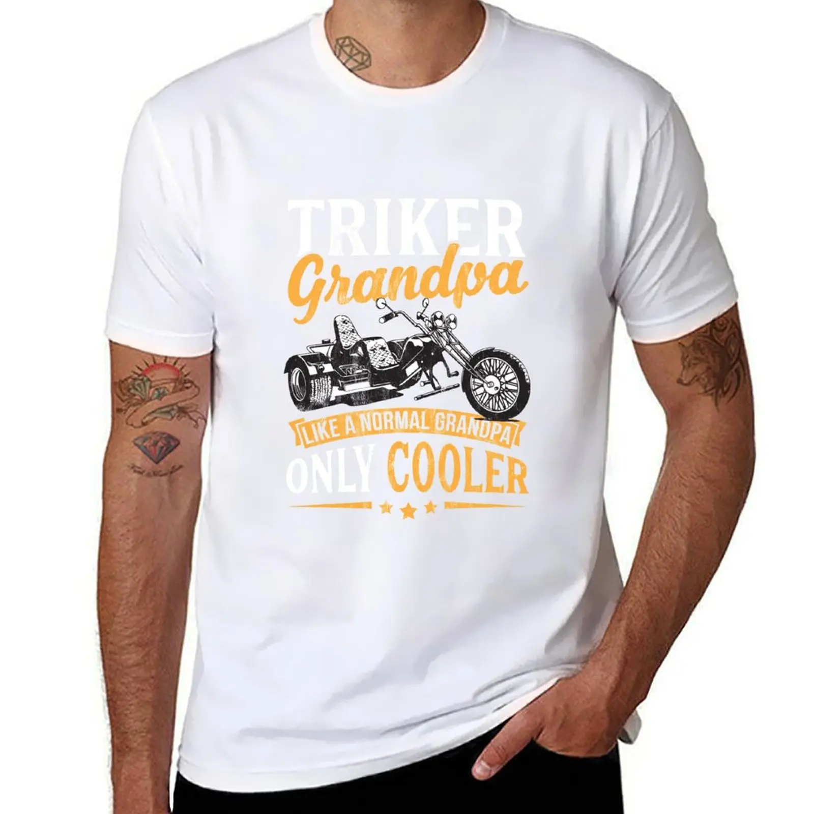 

Triker Grandpa Motorcycle Bike T-Shirt t shirts with prints black cotton t-shirt plain for man package T-Shirt