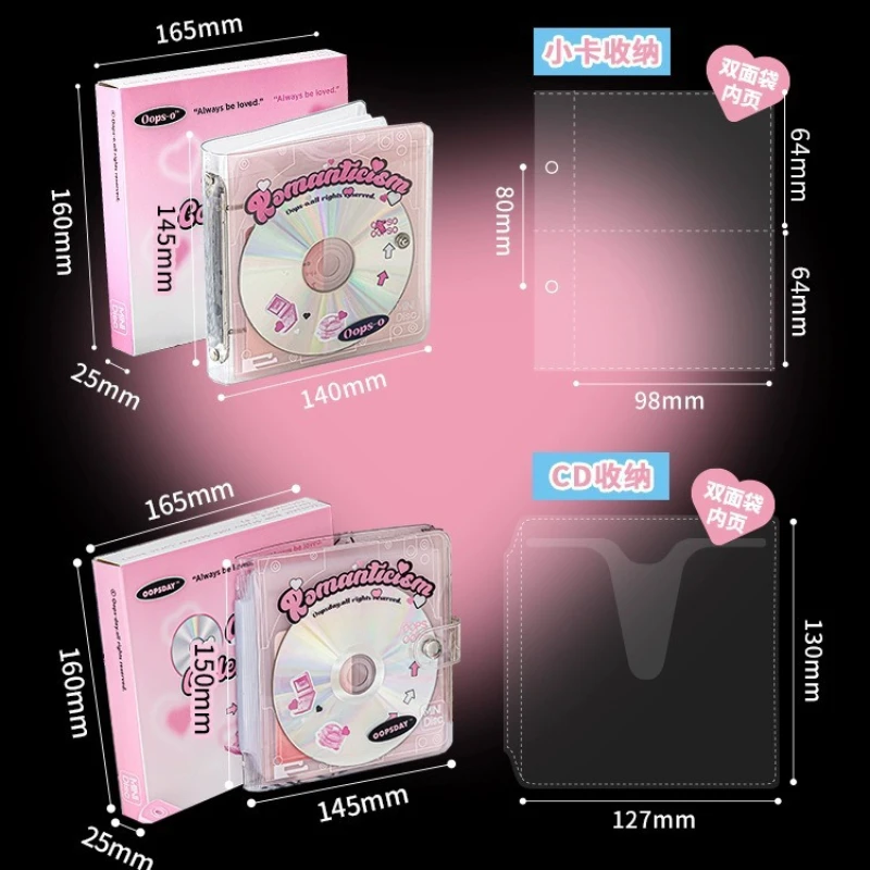 Retro CD Kpop fotokartki zbieraj segregator A7 okładka notesu pamiętnik Agenda Planner papiernicze zestaw albumów fotograficznych — zdjęcie produktu 3