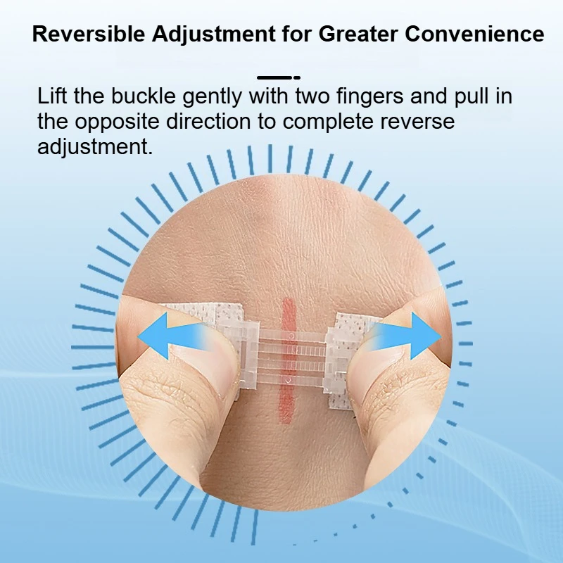 Zipper Skin Closure Device Reversible Elastic Wound Closure Strip Suture-Free Adhesive Bandage Skin Laceration Post Surgery Care