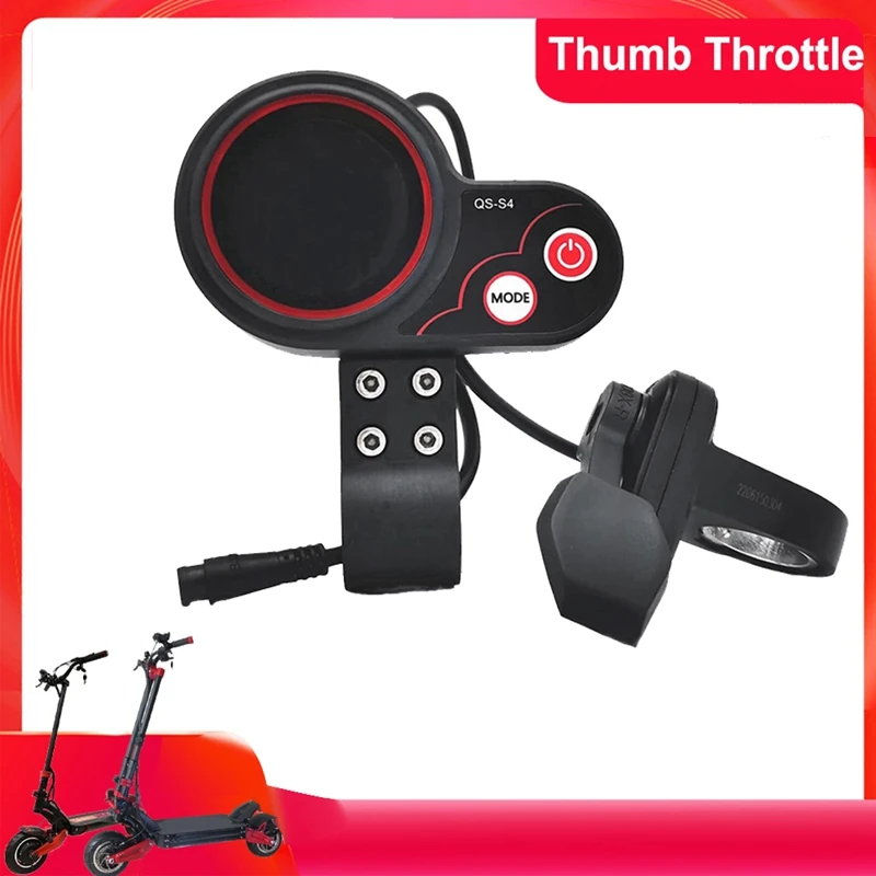 A57T QS-S4 48V-60V Thumb Throttle LCD Display Kit for Zero 8 9 10 8X 10X Electric Scooter 6PIN Display Accessories