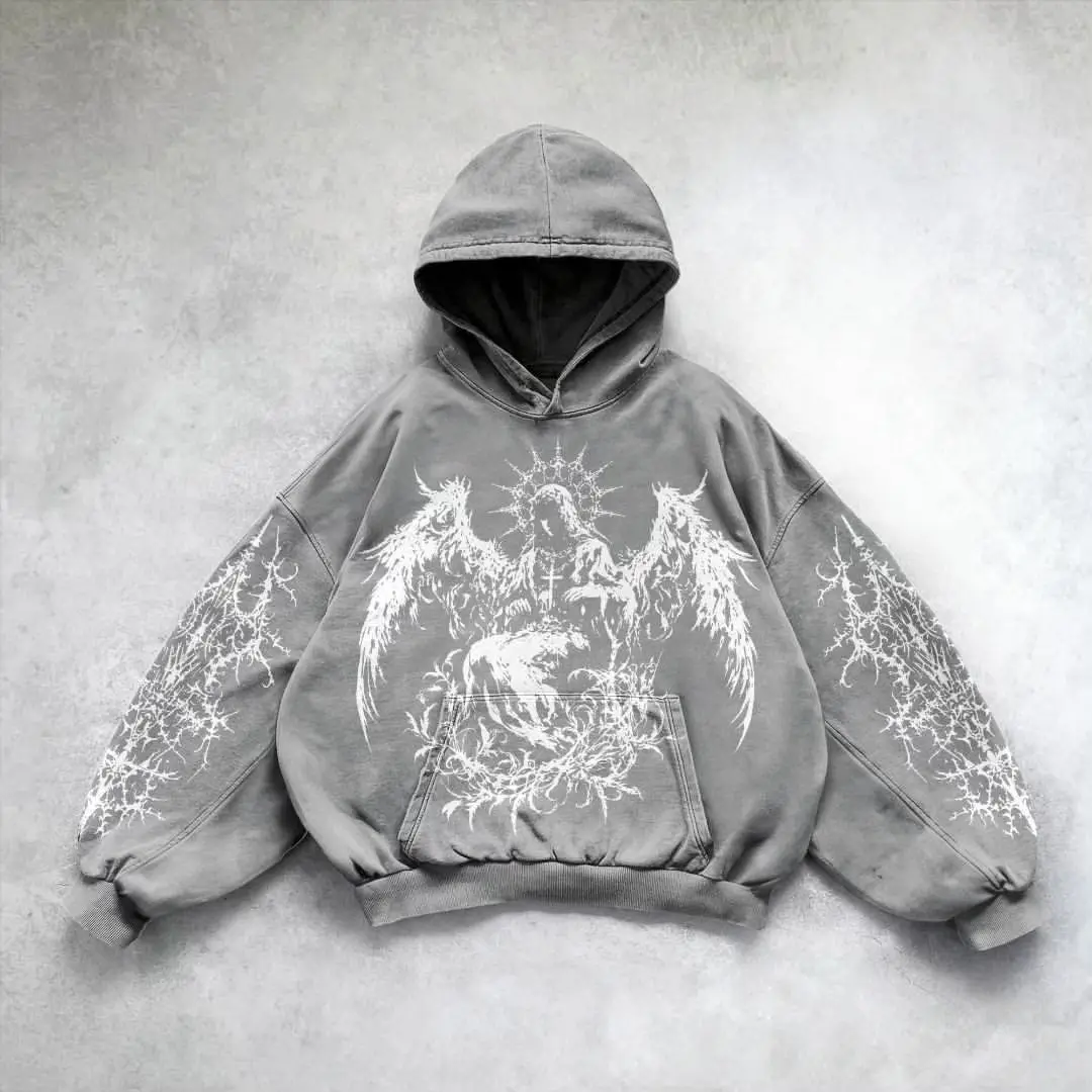 

Y2K Trend Zipper Hoodie Women Hip Hop Sweatshirt Couple Punk Thin Autumn Plastic Cloth Fabric Other Material 100% Streetwear